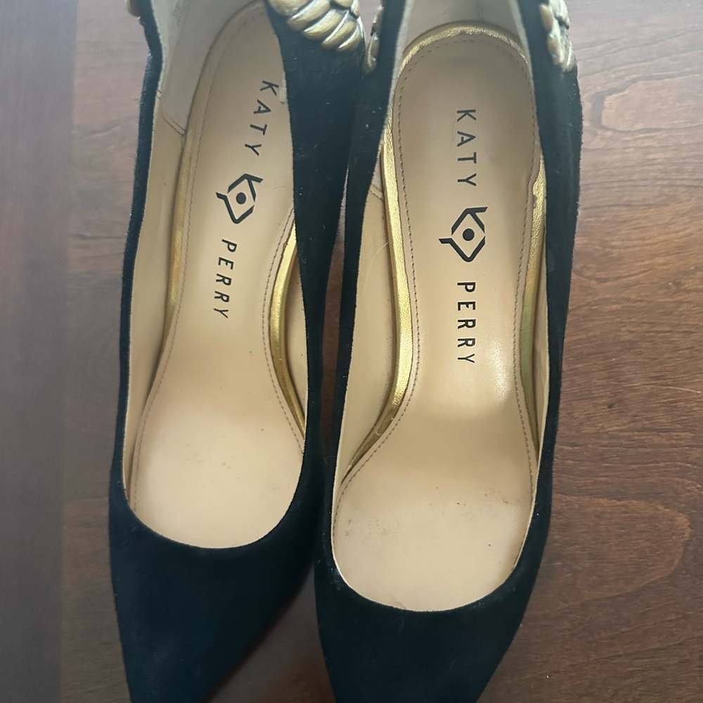 Black velvet heels